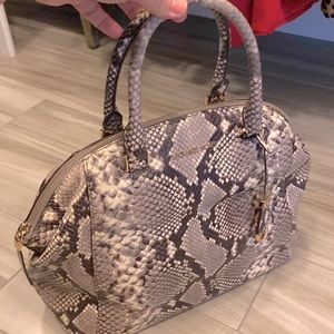 Snakeskin Michael Kors Handbag with gold details